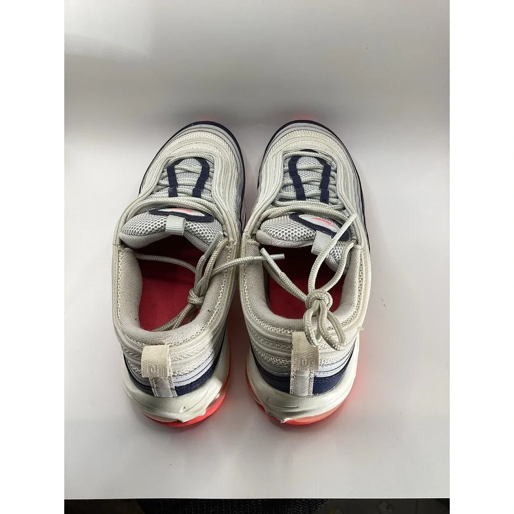 Size 8.5 - Nike Air Max 97 Platinum Navy Orange W